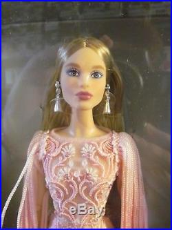 NRFB Blush Fringed Gown Platinum Barbie