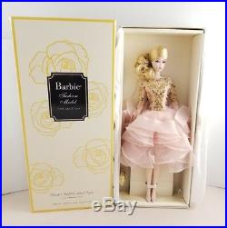 New Barbie Silkstone Fashion Model Collection Doll Blush & Gold Cocktail Dress