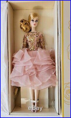 New Barbie Silkstone Fashion Model Collection Doll Blush & Gold Cocktail Dress