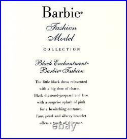 New Silkstone Barbie Doll Plus Black Enchantment Dress & Accessories