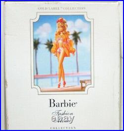 PALM BEACH Swim Suit SILKSTONE BARBIE DOLL 2009 GOLD LABEL MATTEL NRFB Tissued