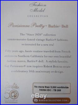 Parisienne Pretty RARE limited edition Silkstone Barbie NRFB NEW