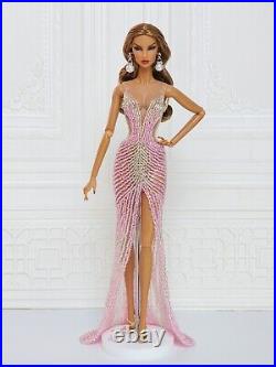 Pink Silver Evening Gown Dress Fashion Royalty Fr2 Nuface Silkstone Barbie Doll