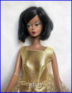 Silkstone Barbie 2002 AA Lingerie Doll Sylvia Campbell Orig Gold Dress LOVELY