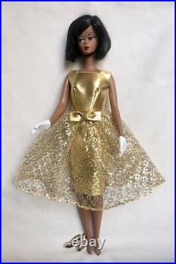 Silkstone Barbie 2002 AA Lingerie Doll Sylvia Campbell Orig Gold Dress LOVELY