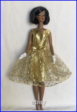 Silkstone Barbie 2002 AA Lingerie Doll Sylvia Campbell Orig Gold Dress LOVELY