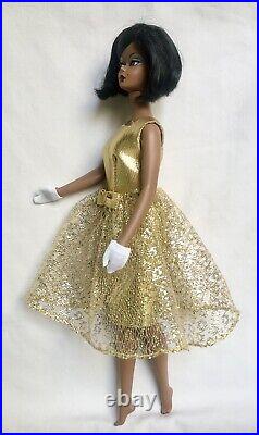 Silkstone Barbie 2002 AA Lingerie Doll Sylvia Campbell Orig Gold Dress LOVELY