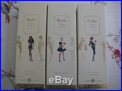 Silkstone Barbie Career Collection Lot of 3 Usherette French Maid Stewardess EC