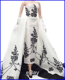 Silkstone Barbie Fashion Black and-White Long Gown For Barbie Dolls ske39