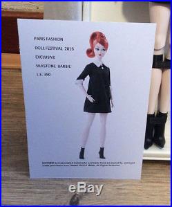 Silkstone Classic Black Dress Barbie NRFB Paris 2016 Doll Festival convention