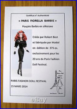 Silkstone Fiorella Barbie NRFB Paris 2014 Doll Festival convention 375 made