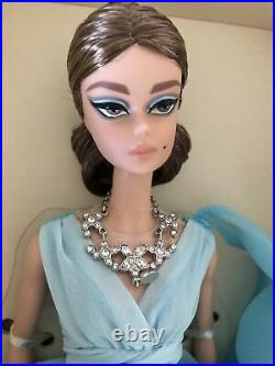 Silkstone Gold Label BFMC Poseable Blue Chiffon Barbie Doll & Necklace