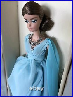 Silkstone Gold Label BFMC Poseable Blue Chiffon Barbie Doll & Necklace