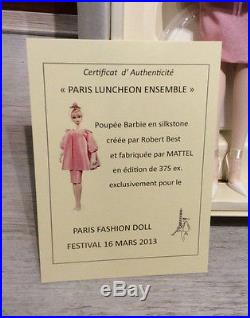 Silkstone Luncheon Ensemble Barbie NRFB Paris 2013 Doll Festival convention