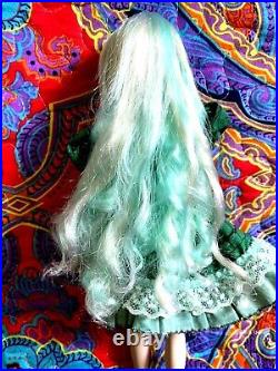 Stunning Aqua Hair Silkstone Barbie Doll OOAK in Vintage Outfit! AWESOME DOLL