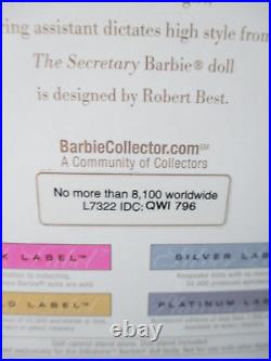 The Secretary Silkstone Barbie NRFB Gold Label