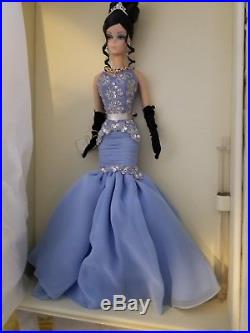 The Soiree Barbie Blue Gown Silkstone Fashion Model NRFB 2007 Gold Label
