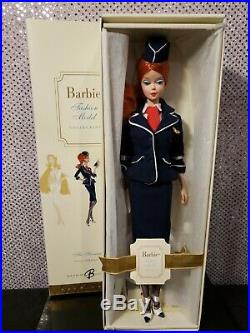 The Stewardess Silkstone Barbie Doll Gold Label Mattel J4256 Nrfb